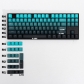 Cyan Adore Full PBT Gradient Cyan Dip-dye Keycaps Set Doubleshot Backlit OEM Profile for Cherry MX Mechanical Keyboard
